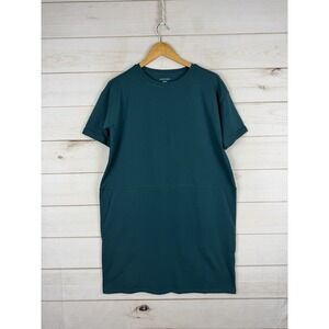 Eileen Fisher T-Shirt Dress Small Petite Turquoise Organic Cotton Minimalist